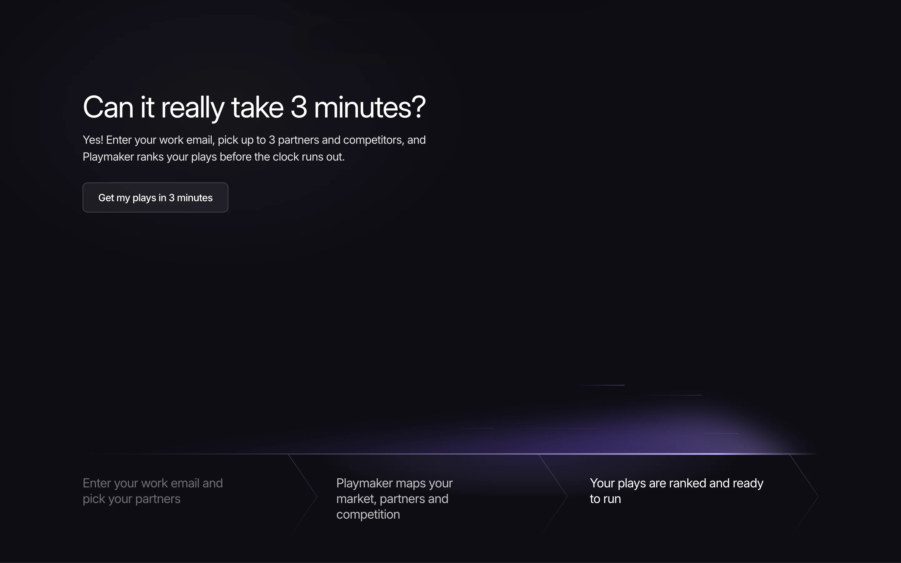 Can it really take 3 minutes? Three steps from a work email to ranked plays